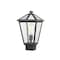 Z-Lite Talbot 1 Light Outdoor Post Mount Fixture, Oil Rubbed Bronze And Seedy 579PHMS-ORB - alternate 1